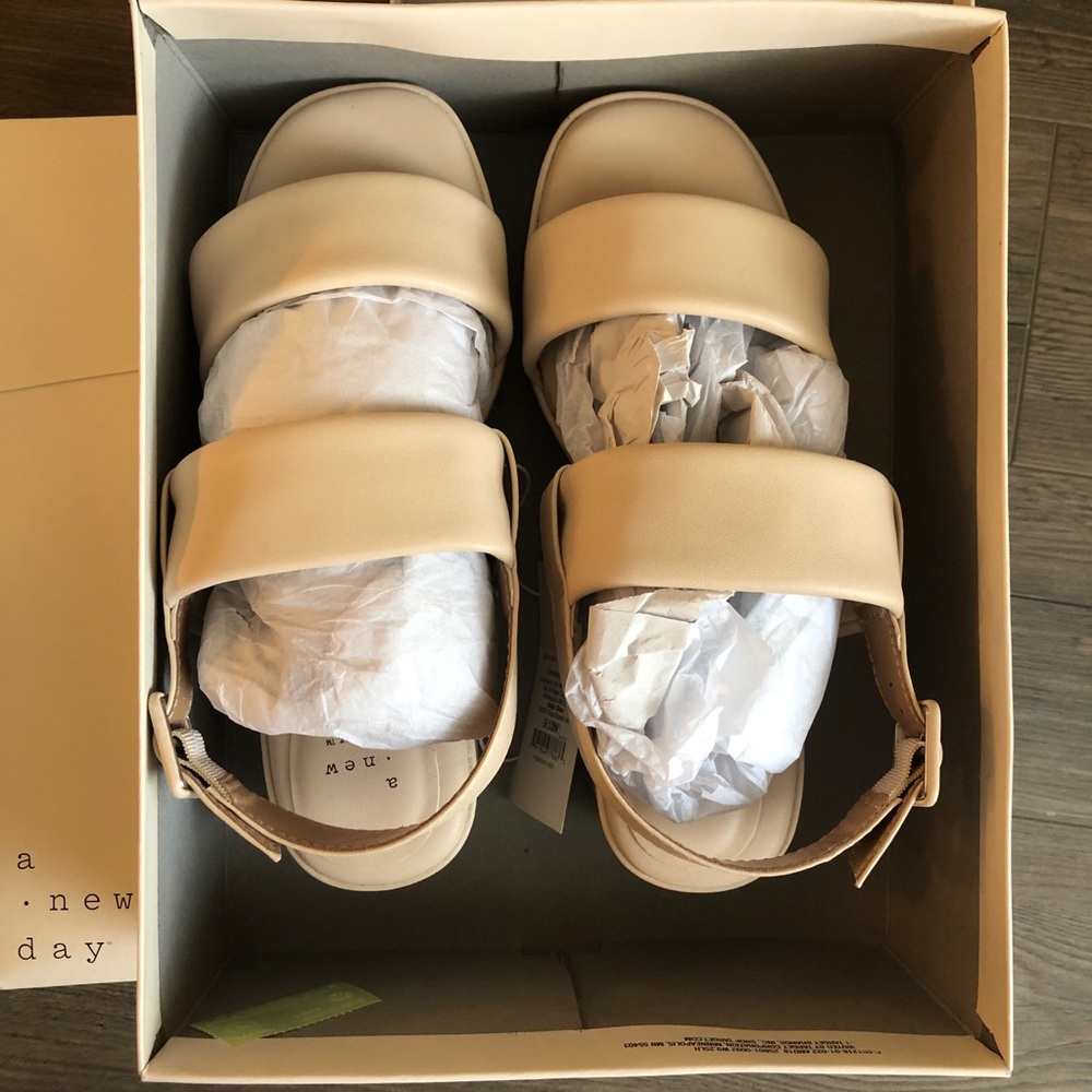 Size 6  Platform Sandals Cream/White - Picture 7 of 10